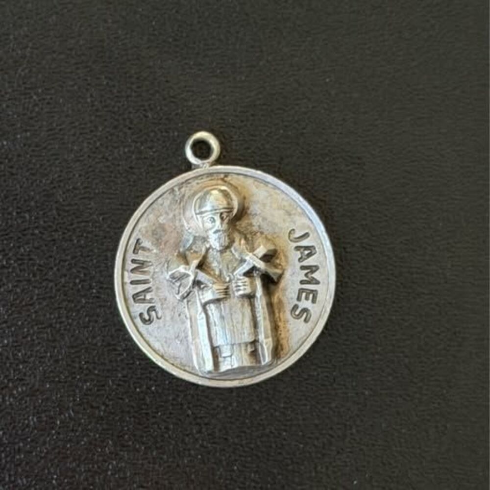 Vintage Saint James Pendant in Sterling Silver